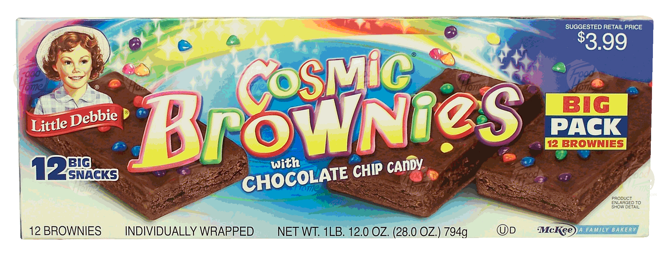 Little Debbie  12 cosmic brownies with chocolate chip candy, individually wrapped Full-Size Picture